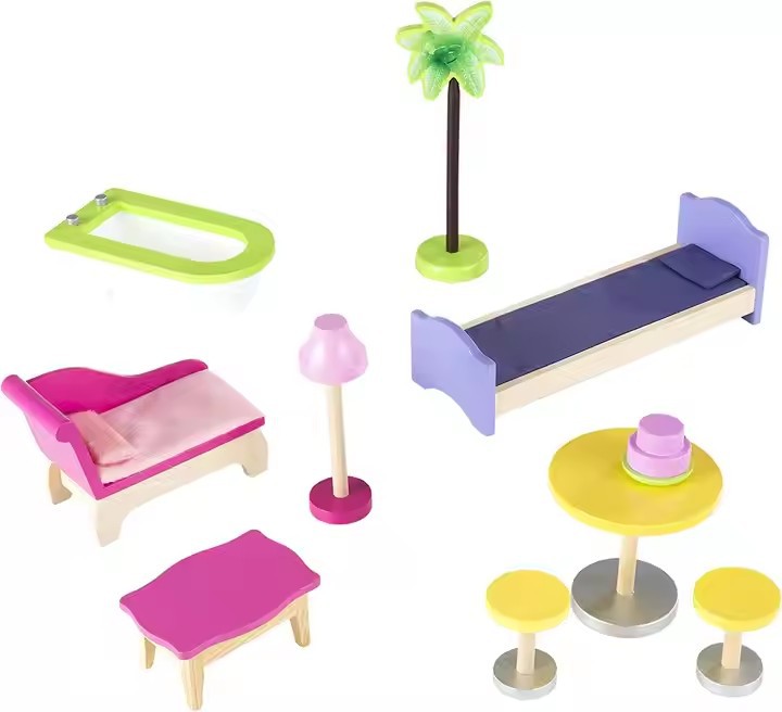 Wooden Doll Villa Toys